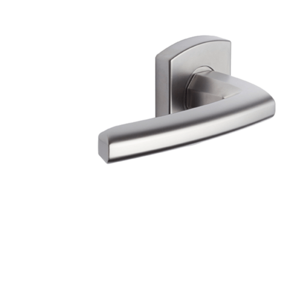 Poignée de porte design Scult Chromé Velours Vachette Assa Abloy