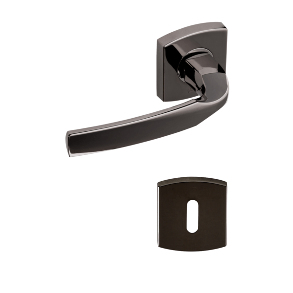 Poignée de porte noire Artis Diamant Noir Vachette Assa Abloy - Clé L