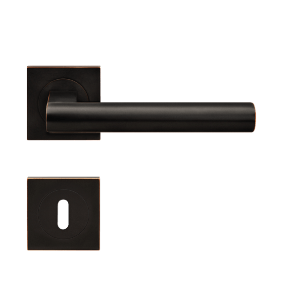 Poignée de porte noire Madeira Bronze Antique Karcher Design - Clé L