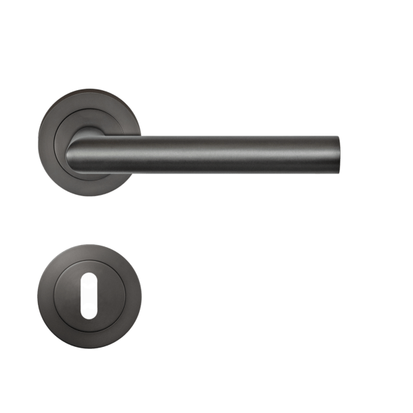 Poignée de porte noire Rhodos Titan Gris Karcher Design - Clé L