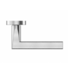 Poignée de porte design Montana Inox Satiné, rosace ronde – Image 2