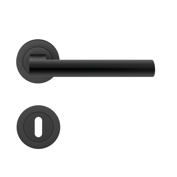 Poignée de porte noire Madeira Cosmos Black Karcher Design - Clé L