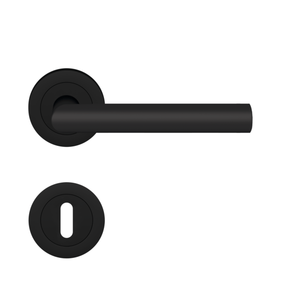 Poignée de porte noire Rhodos Cosmos Black Karcher Design - Clé L