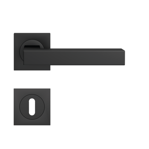 Poignée de porte noire Seattle Cosmos Black Karcher Design - Clé L