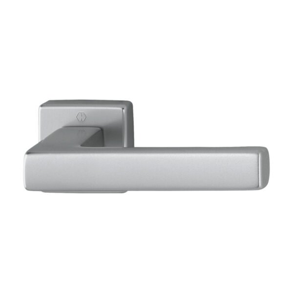 Poignée de porte design Toulon Aluminium Aspect Inox Hoppe