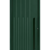 Porte d'entrée alu Météore vert 6005 texturé Bel'm