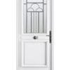 Porte d'entrée bois Cambon blanc 9016 satiné Bel'm