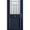 Porte d'entrée bois Cambon bleu 5010 satiné Bel'm