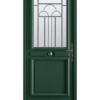 Porte d'entrée bois Cambon vert 6005 satiné Bel'm