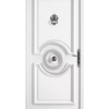 Porte d'entrée bois Castellane blanc 9016 satiné Bel'm