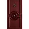 Porte d'entrée bois Castellane rouge 3005 Bel'm
