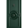 Porte d'entrée bois Castellane vert 6005 satiné Bel'm