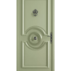 Porte d'entrée bois Castellane vert 6021 Bel'm