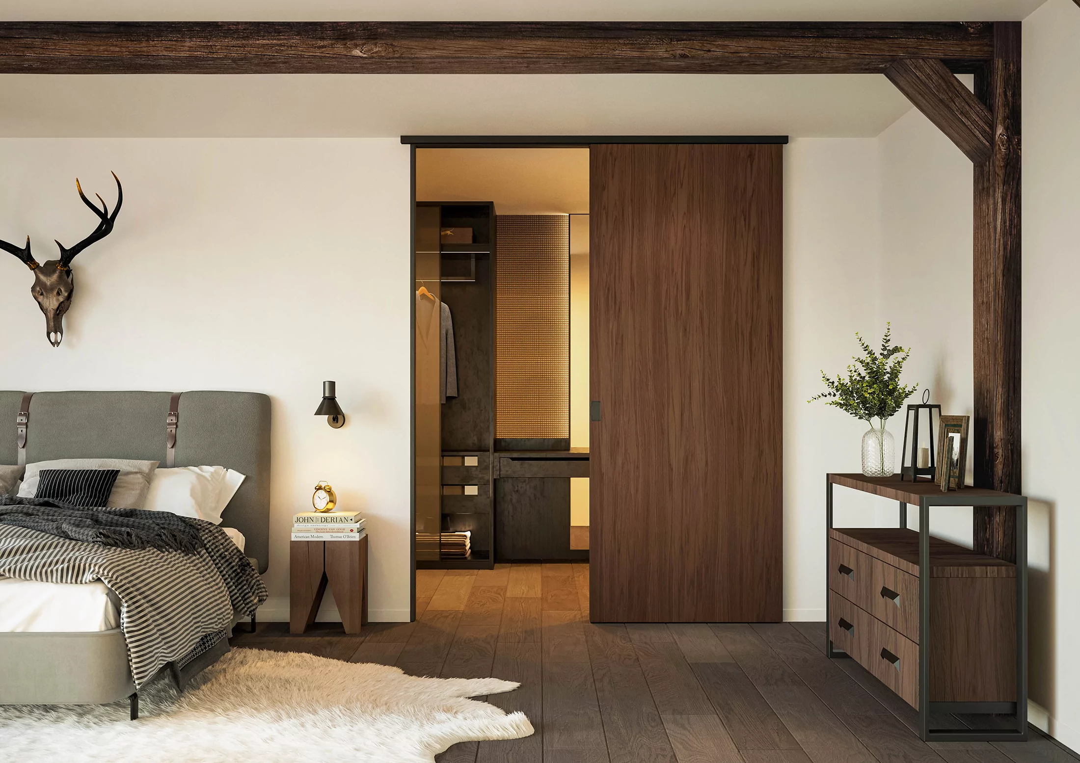 Système pour porte coulissante en applique Xperta Bois d'Arlu