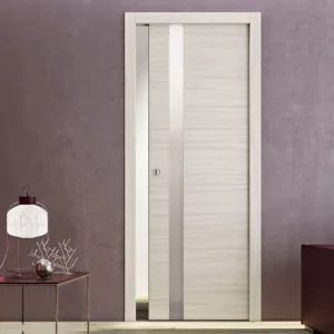 Porte coulissante Déco Vetri stretto olmo artico Coulidoor Pail