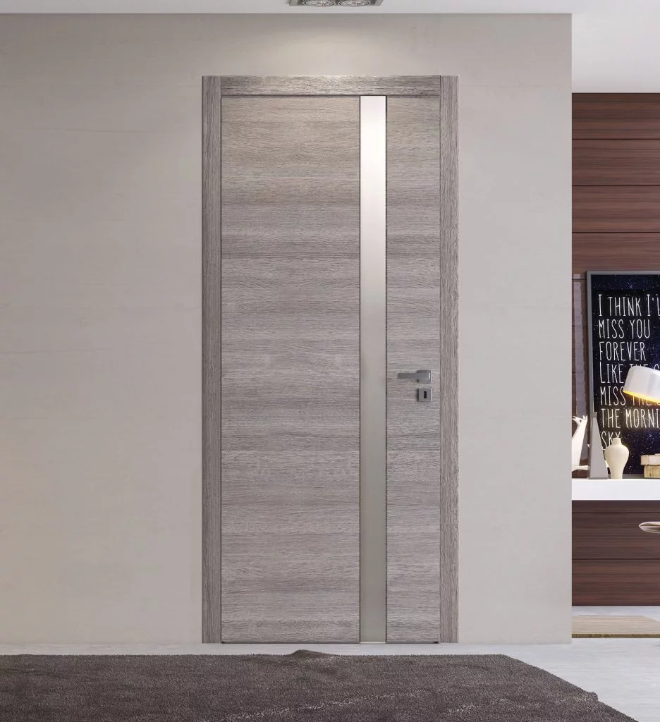 Porte intérieure Déco+ Vetri stretto chêne moka Coulidoor Pail